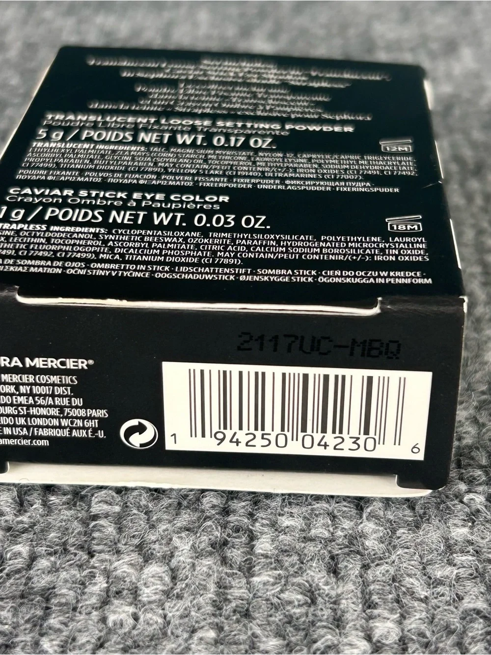 LAURA MERCIER Sephora set ~ Setting Powder& CAVIAR Stick Eye Shadow TRAVEL size